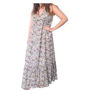 Rachel Zoe Cotton Cottagecore Floral Sleeveless Tiered Maxi Dress. Size Small.